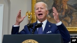 Tổng thống Biden phát biểu sau khi xảy ra vụ xả súng ở trường tiểu học Robb ở Uvalde, Texas, Hoa Kỳ, vào ngày 24/5/2022.