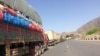 trucks at landi kotal-pak afghan border at torkham