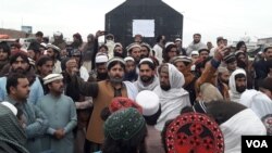 Protest and strike against recent target killings in MirAli, North Waziristan.