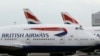 FILE - British Airways planes are parked at Heathrow Airport in London, Britain, Jan. 10, 2017.