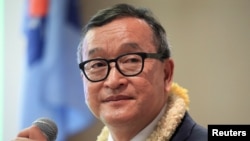 Lãnh đạo đảng đối lập Campuchia Sam Rainsy.